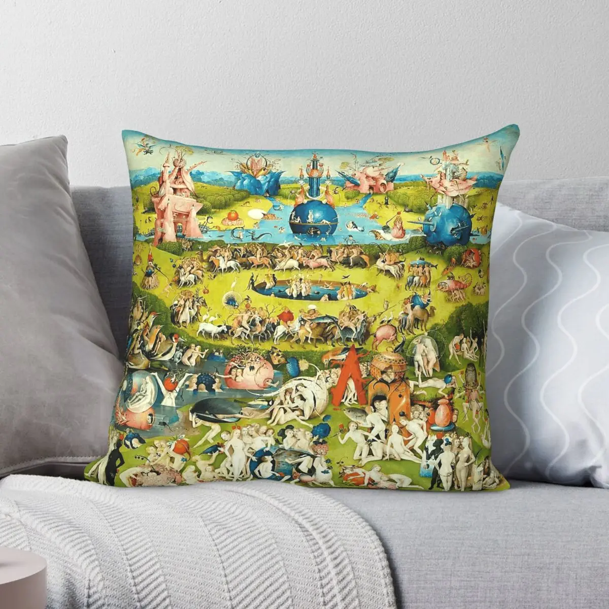 Garden Of Earthly Delights Hieronymus Bosch Pillowcase Polyester Linen Velvet Creative Zip Decor Home Cushion Cover