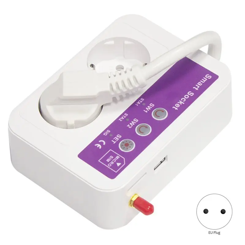 【BRILLIANT 】Smart Socket SC2-GSM 2/4G Long Line 1.2M 16A Smart Socket EU Plug APP Control SMS Temperature Sensor Remote Control