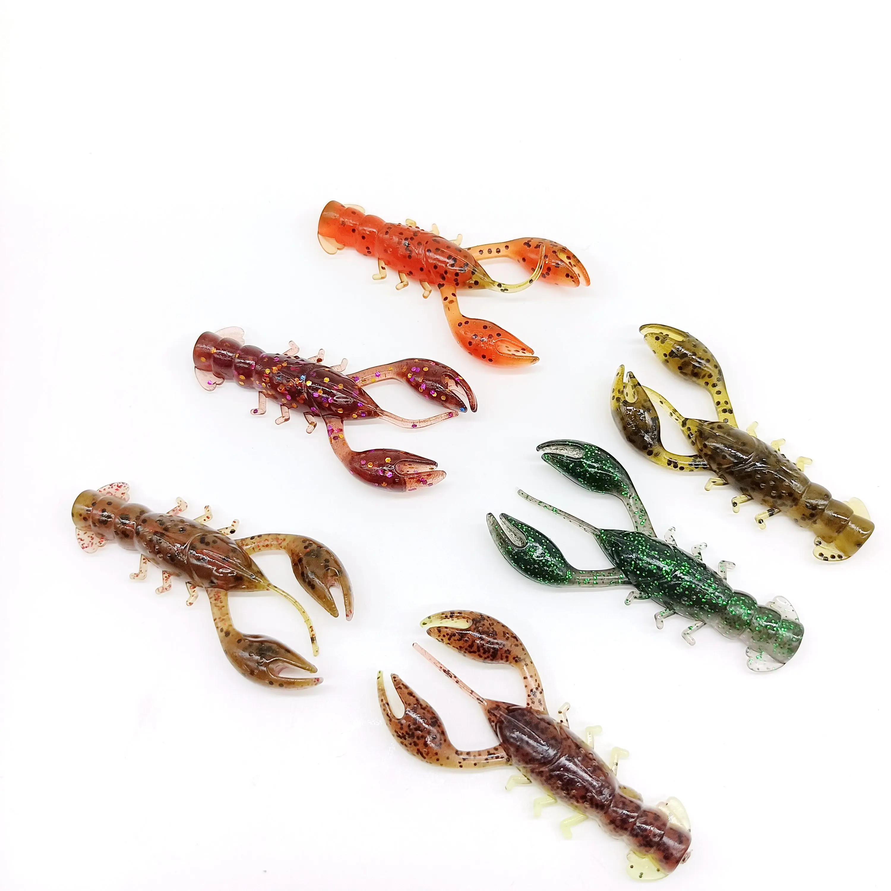 DUODUOYU 5PCS Floating Crawfish Fishing Lure 65mm/4g Soft Silicone Bait Jigs Wobbler Artificial Swimbait Bass Fishing Tackle