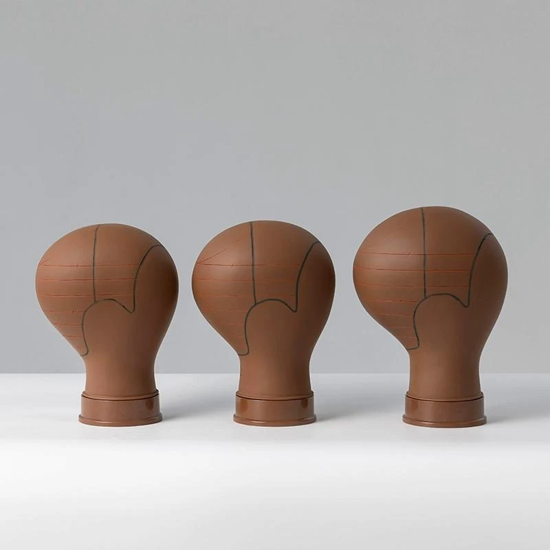 

pin in wig head stand mannequin women plastic mainkin wigs making with guide lines Hairstyle design props
