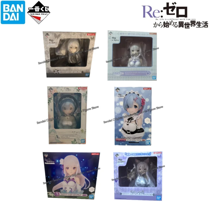 

In Stock Bandai Original Box Garage Kit Re Zero Starting Life In Another World Echidna Emilia Anime Characters Original Statue