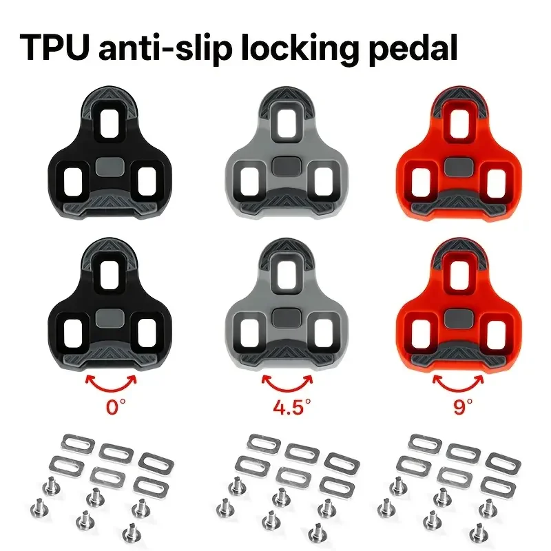 Road Bike Self-Locking Pedal Lock Plate 4.5 Degree 0 Degree 9 Degree Compatible LOOK KEO Cleat Locking Cage