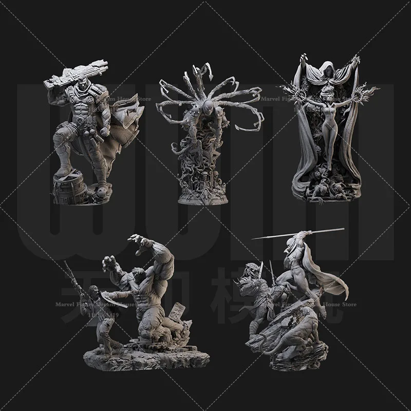 

1/24 1/18 Scale Super Power Roles Hulk Cable Cloak Agent Venom Punisher DIY Self-assembled GK 3D Resin Un-panited Dolls Toys