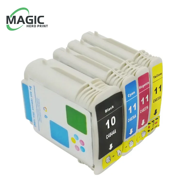 1Set NEW Compatible ink cartridges For HP 10 11 Designjet 110 100plus C4844A Inkjet 2800dt 2800dtn printer For HP10  HP11 INK