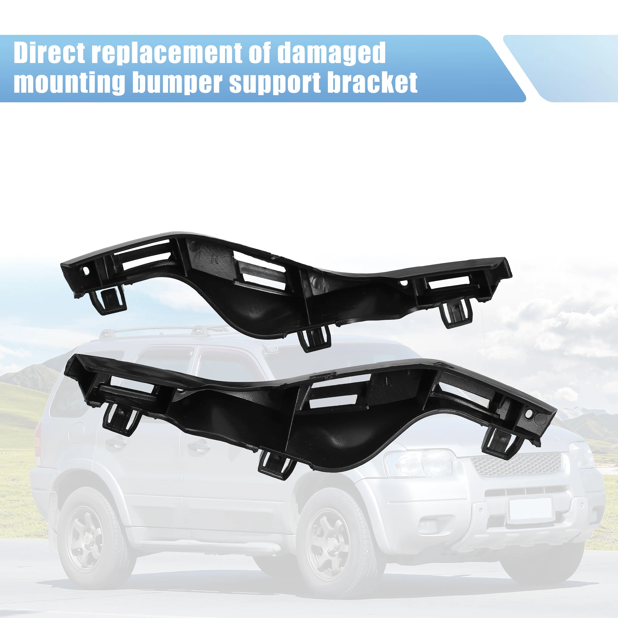 X Autohaux 1 Pair Left and Right Side Front Bumper Mounting Support Bracket 8L8Z17E814A 8L8Z17E814B for Ford Escape 2008-2012