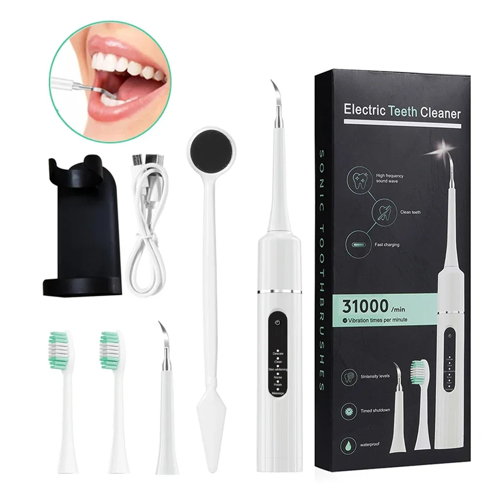 Ultrasonic Electric Teeth Cleaner Dental Calculus Remover Waterproof Teeth Whitening Scaler Dental Tartar Cleaning Oral Care