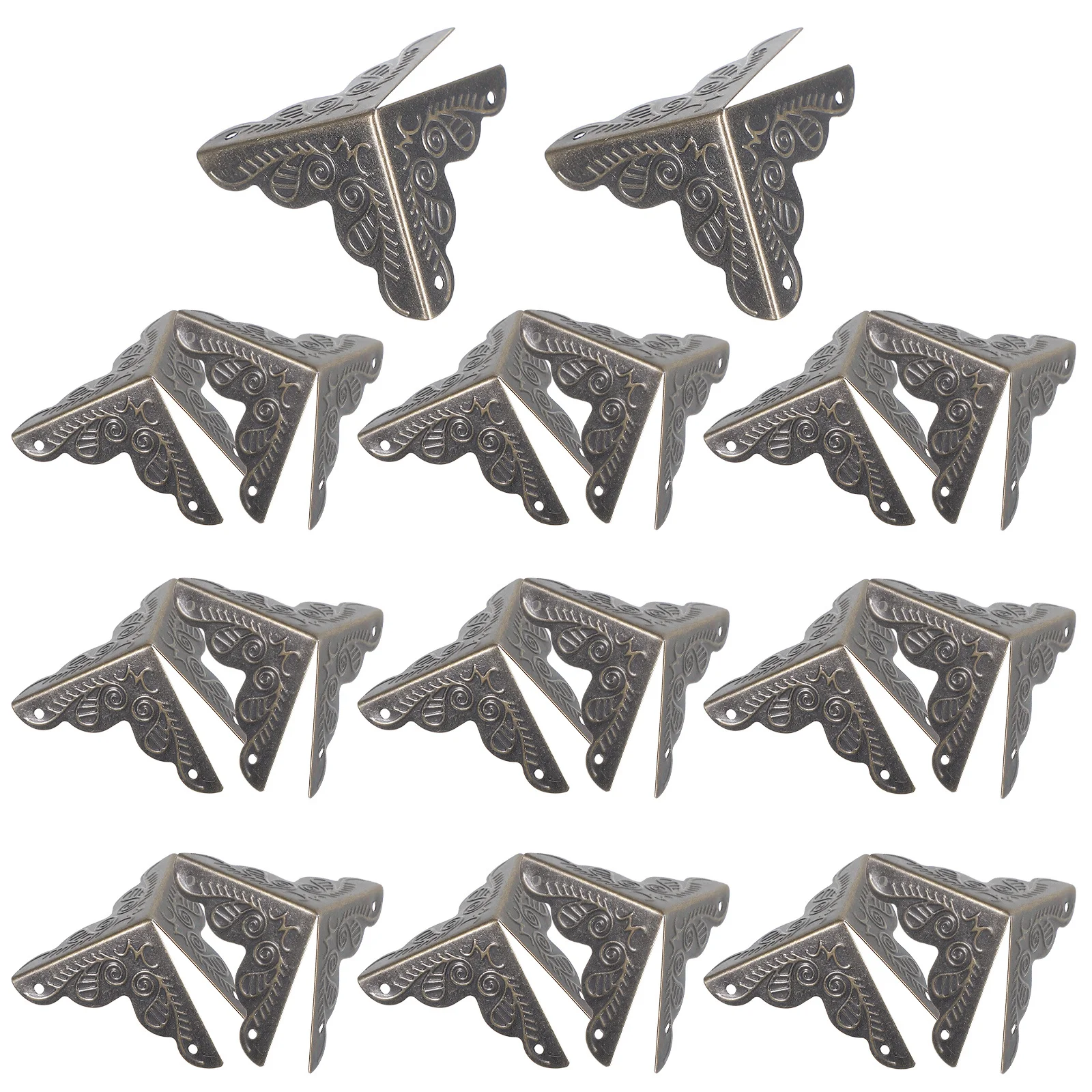 20 шт., угловые ограждения для металлической коробки, 25 мм, винтажные защитные края для деревянного футляра, защитные угловые бамперы для мебели, фурнитура