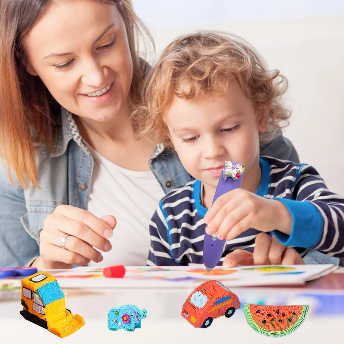 جديد درجة حرارة منخفضة يونيكورن ثلاثية الأبعاد الطباعة القلم مع 9 متر من PCL زيوت التشحيم شعبية على الانترنت لعبة أطفال عيد ميلاد هدية السنة الجديدة