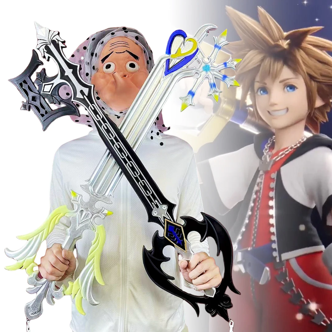 Espada Katana Sora de 33 Pulgadas, Réplica de la Espada del Anime Kingdom Hearts, Accesorio de Cosplay, Cuchillo Ninja de PU, Katana Japonesa Original, Regalo de Espada Samurai