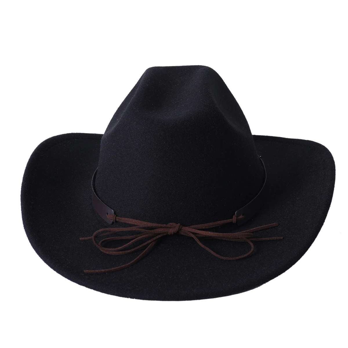 Cowboy hat various Belt Accessories cowboy hat monochrome felt hat men and women outdoor hat rider hat cap