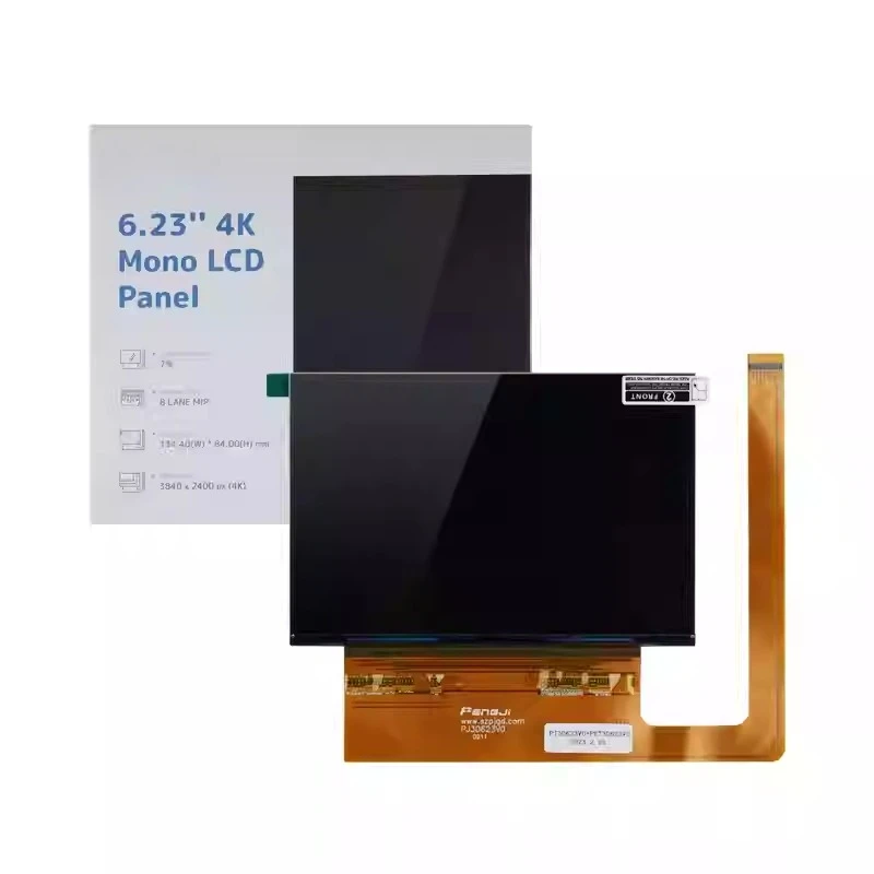 طابعة LCD6.23 بوصة 4K شاشة بيضاء وسوداء ثلاثية الأبعاد لـ Photon Mono 4k