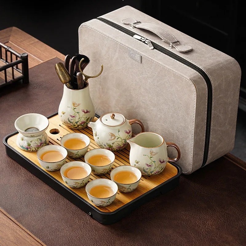 

Rectangle Long Tea Tray Luxury Office Pot Valet Chinese Kitchen Living Room Hospitality Tea Tray Tableware Bandejas Teaware