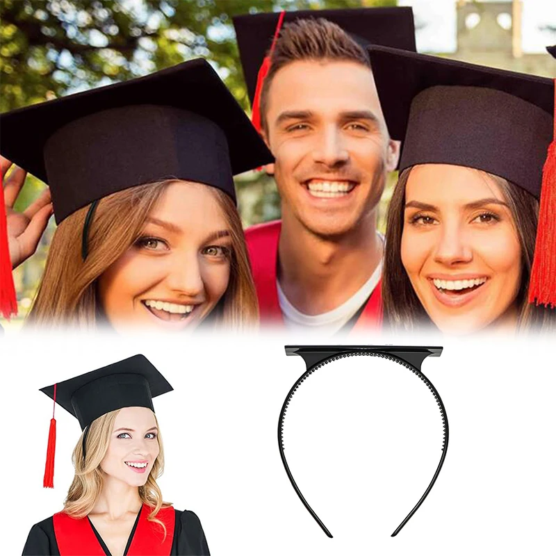 1/4PCS Insert Secure Your Grad Cap And Your Hairstyle Graduation Hat Holder Adjustable Grad Cap Remix Graduation Cap Headband