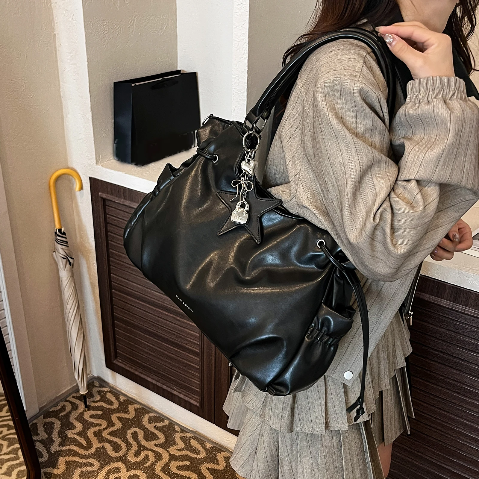 

Сумка-тоут из ПУ для поездок на работу, большая вместительная сумка-хобо, однотонная дорожная сумка-тоут для бизнеса, офиса, работы и путешествий