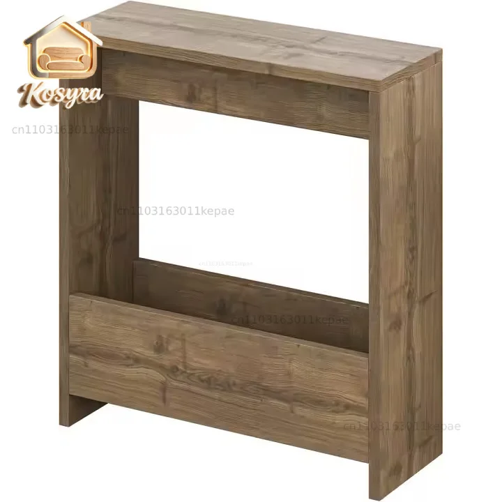 living room sofa storage bench solid wood side table simple floor-standing book and magazine organizer multi-tier side table