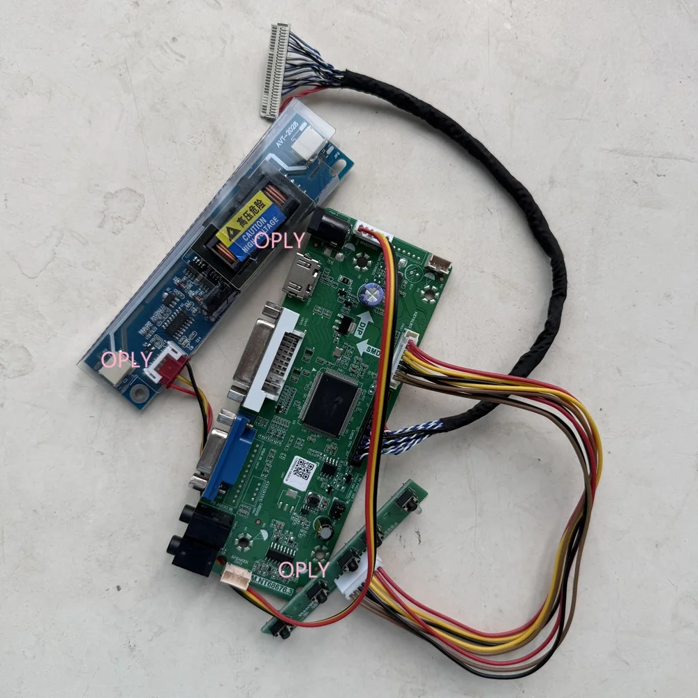 

Controller board HDMI-compatiblr VGA DVI kit for LTN184HT01 LTN184HT01-A01/A02 1920×1080 18.4" LCD LED panel screen monitor DIY