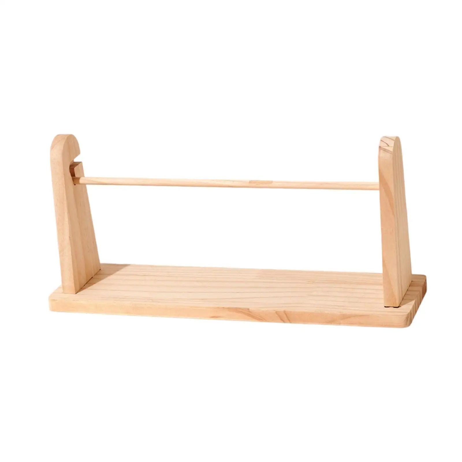 Wood Ribbon Organizer Storage Rack Sewing Thread Holder Ribbon Roll Holder Spool Dispenser for Craft Room Washi Tape Sundries