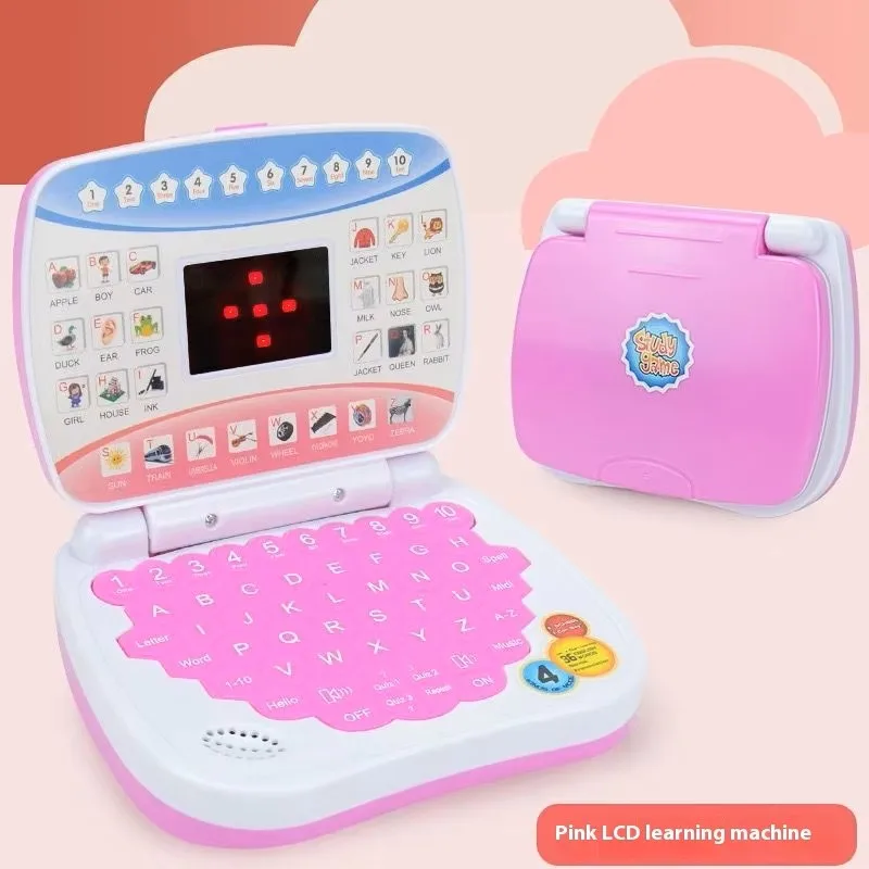 Mini Simulierte Laptop Frühe Bildung Maschine LED Display Lernen Gerät Musik Kinder Spielzeug