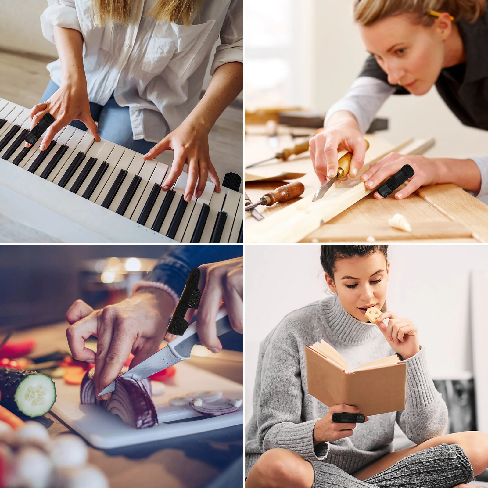 2 pçs talas de dedo protetores de treinamento de reabilitação ajustável para gatilho artrite costurado dedos alívio da dor suporta