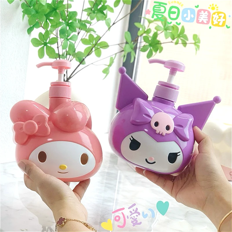 Novos acessórios de viagem sanrio anime melodia kuromi ferramenta de maquiagem recipiente vazio bonito loção amostras gatilho garrafas sub-engarrafamento