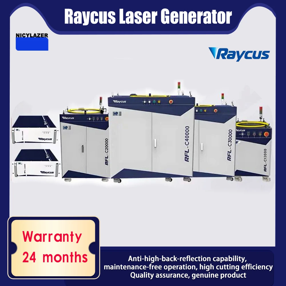 Raycus 1.5-6KW Fiber Laser: Cutter, Welder, Cleaner for SS/CS, Industrial Metal Processing, 2-Year Warranty