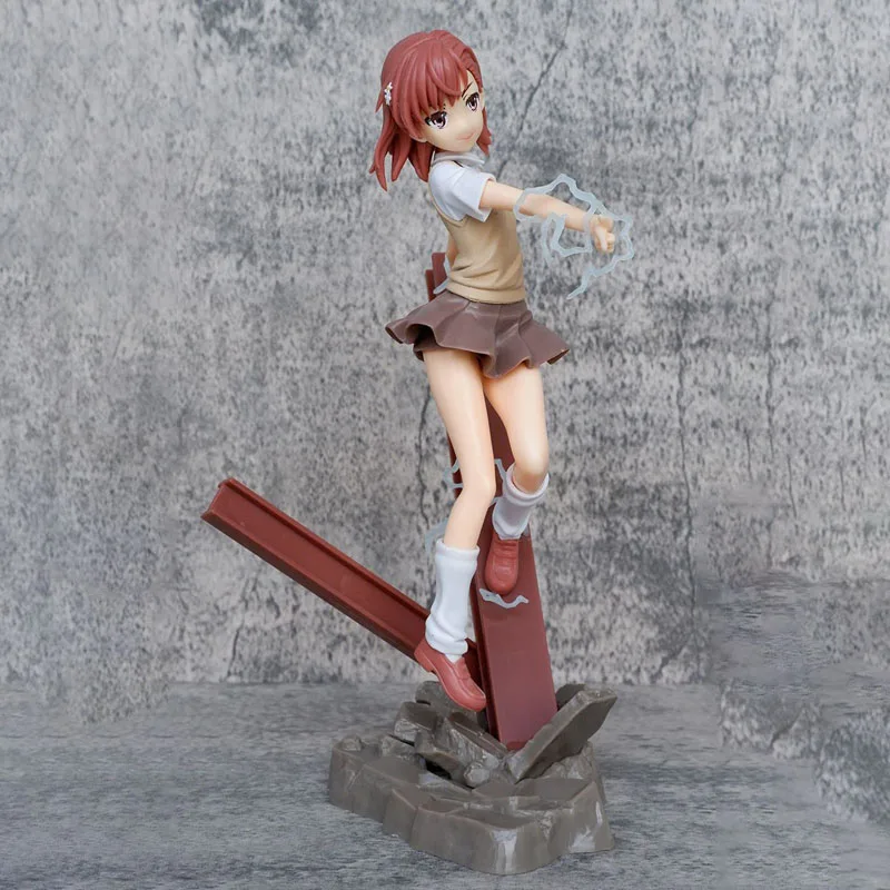 New Toaru Majutsu no Index Anime Figures Cute Misaka Mikoto Collectible Action Figure Toys 24cm PVC Model Statues Kids Gift