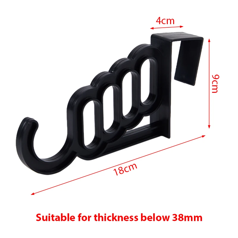 Multi-Function Foldable Clothes Hanger 5-Hole Plastic Drying Rack Bathroom Door Organizer Home Storage Rack