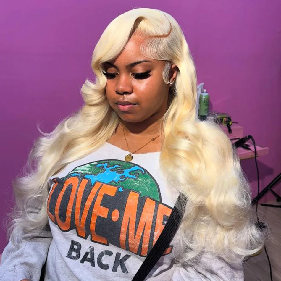 

613 Human Hair Wig 13X6 Body Wave Hd Lace Frontal Wig 13X4 Transparent Lace Front Wigs For Women 30 38 Inch Blonde Colored Wigs