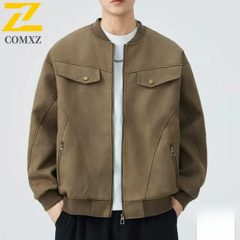 

Мужской ветрозащитный кожаный плащ в стиле ретро с американскими лацканами, прочная стильная дорожная байкерская куртка для кемпинга, уличные высококачественные куртки