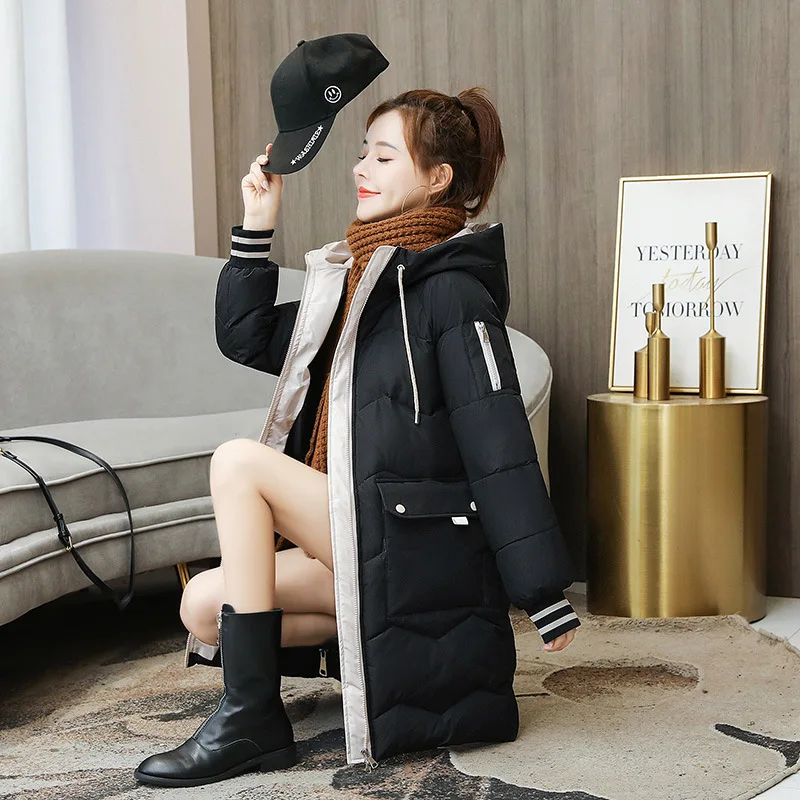 Long Cotton-padded Women's 2026 New Women's Clothes Loose Large Size Women's Cotton-padded Jackets Bread Clothes Winter Jackets