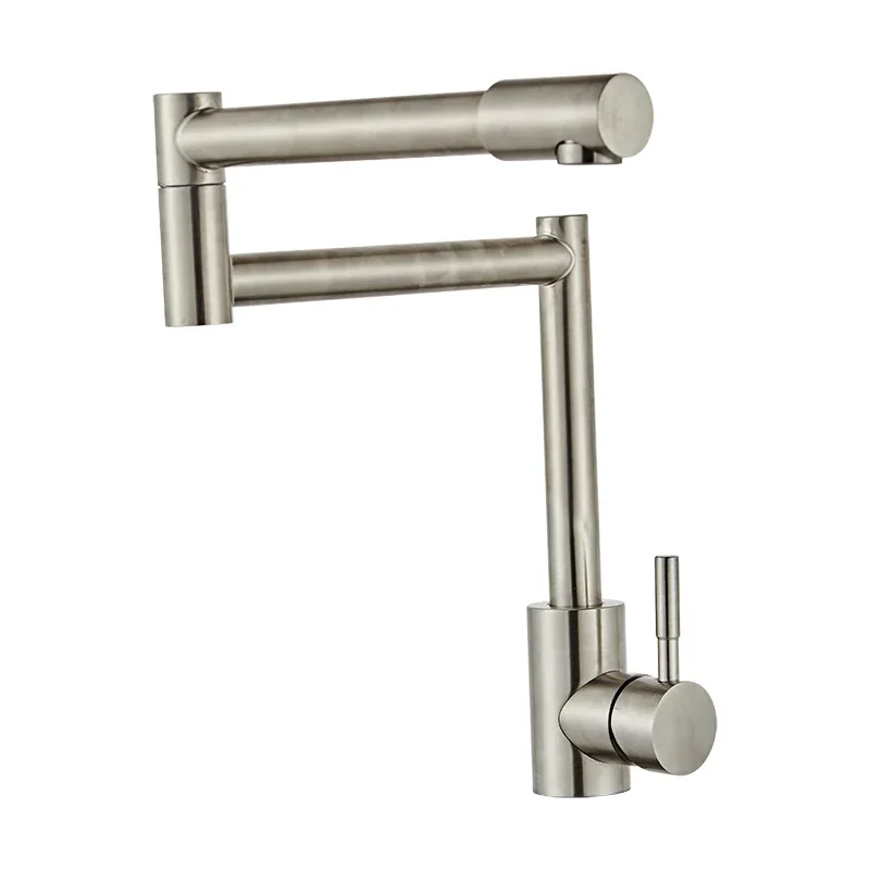 Becola Creative 360 Degree Free Folding And Retractable Design Kitchen Faucet Food Grade 304 Stainless Steel Hot And Cold Mixing