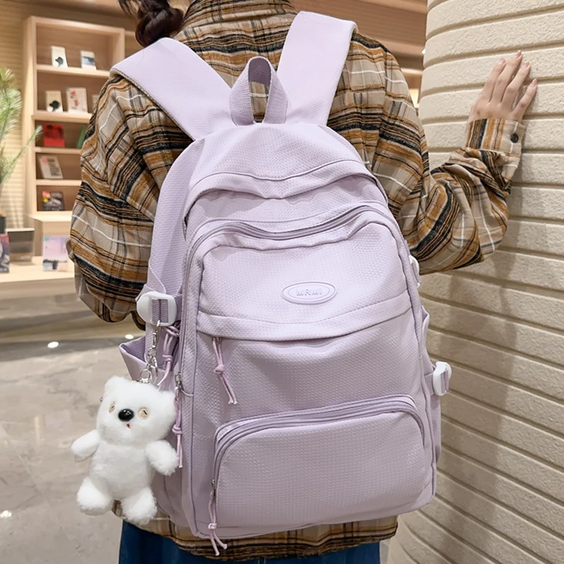 

2024 Waterproof Nylon Backpack for Women Multi-Pocket Travel Bagpack Female School Bag for Teenage Girls Boys Book Mochilas