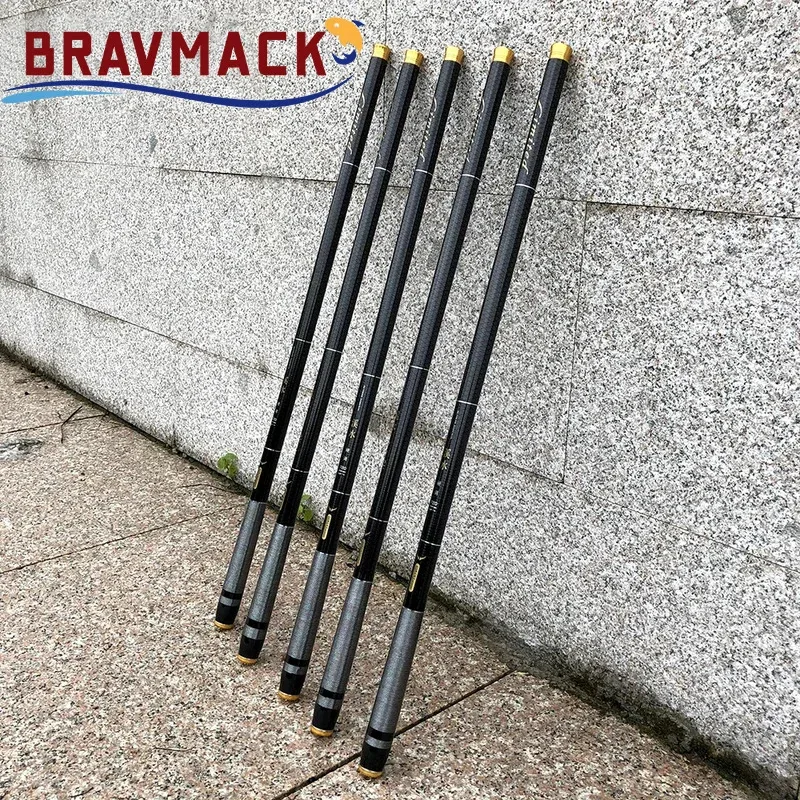 Super Light Hard Carbon Fiber Telescopic Fishing Rod Handheld Stream Rod 3.6M/4.5M/5.4M/6.3M/7.2M Options Available