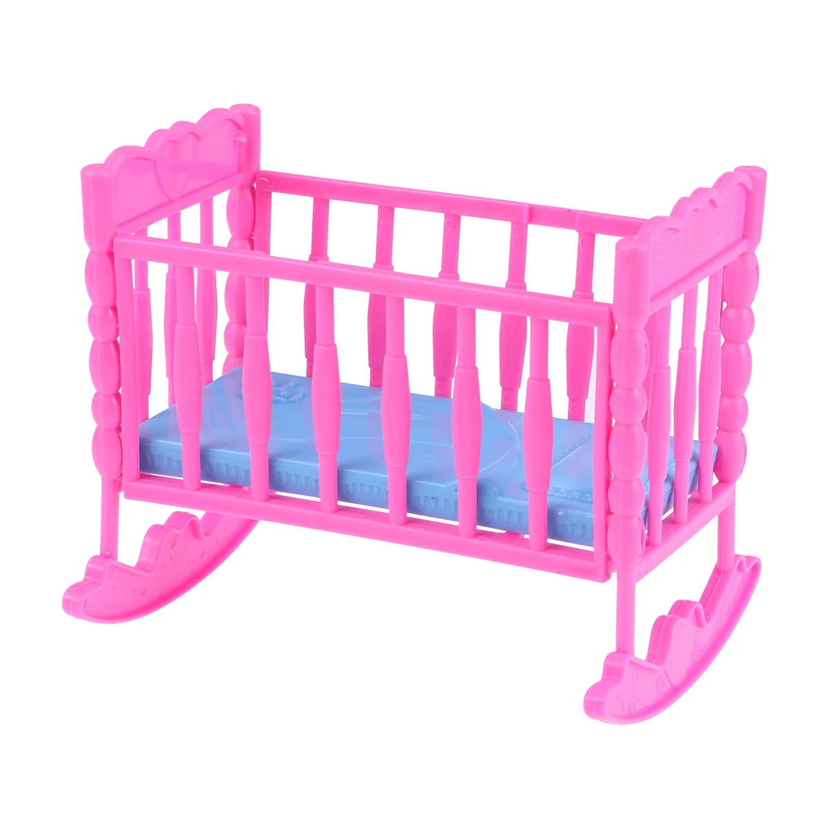 Childrens Toy Pretend Play Accessory Toys for Girls Kids Mini Bed Baby Crib Playset