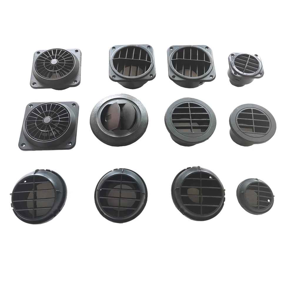 42mm/60mm/75mm Warm Heater Parking Heater Air Vent Car Heater Ducting Duct Air Outlet Black For Webasto Truck Auto Parts