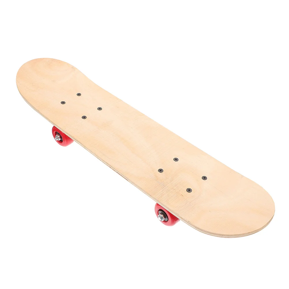 DIY Blank Skateboard Wooden Decks Longboard Wheel Truck Game Toys DIY Graffiti Skateboard For Kids Beginner Random Color 43x13cm