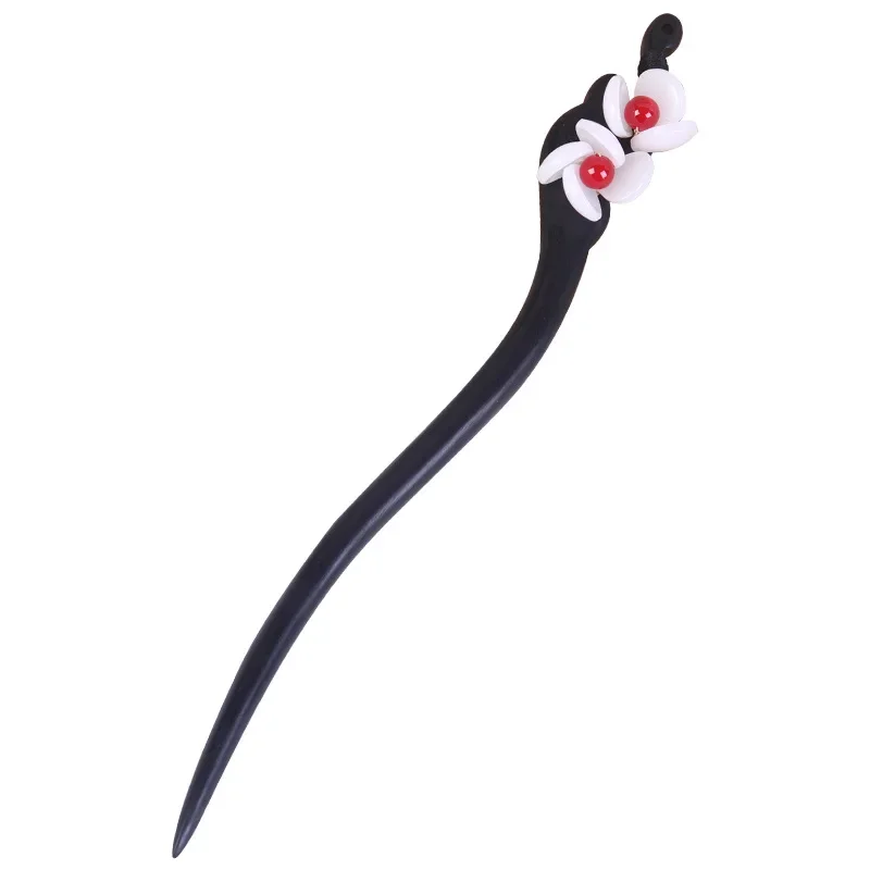 

Ретро-шпилька для волос из эбенового дерева, древний деревянный аксессуар для волос, деревянная шпилька для прически, древний головной убор с бахромой для одежды.