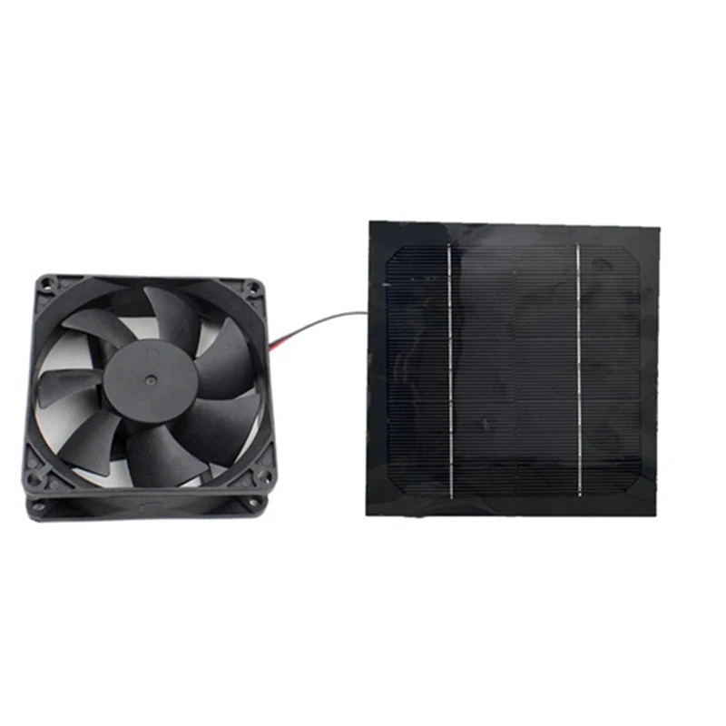 2Pcs 20W 6 Inch Solar Exhaust Fan Kit Air Extractor Mini Ventilator Solar Panel Powered Fan For Dog Chicken House