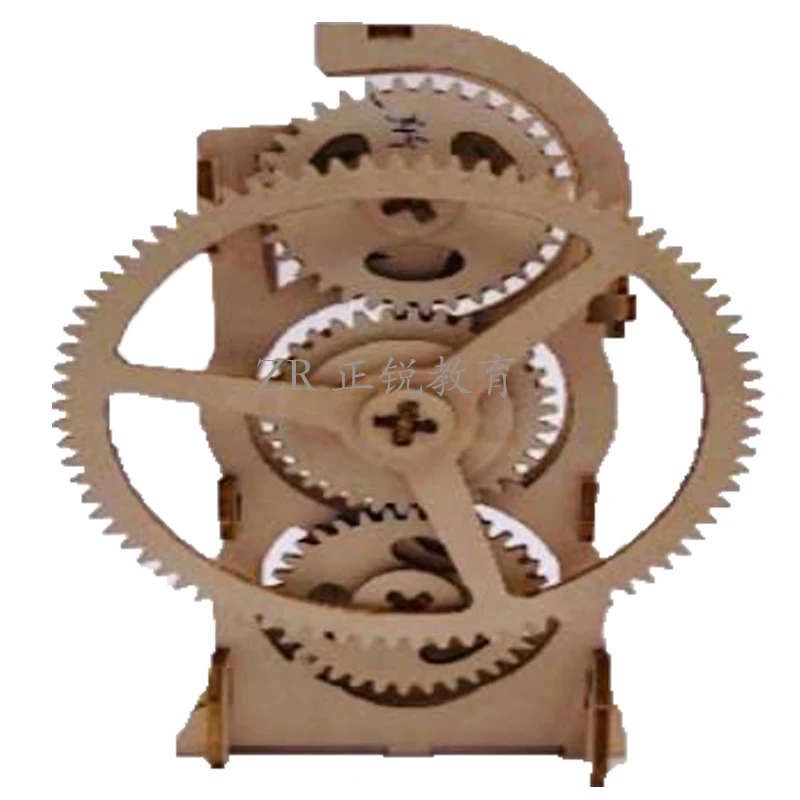 3 set stelo meccanico ingranaggio fai da te modello in legno kit di costruzione assemblaggio giocattolo regalo per bambini