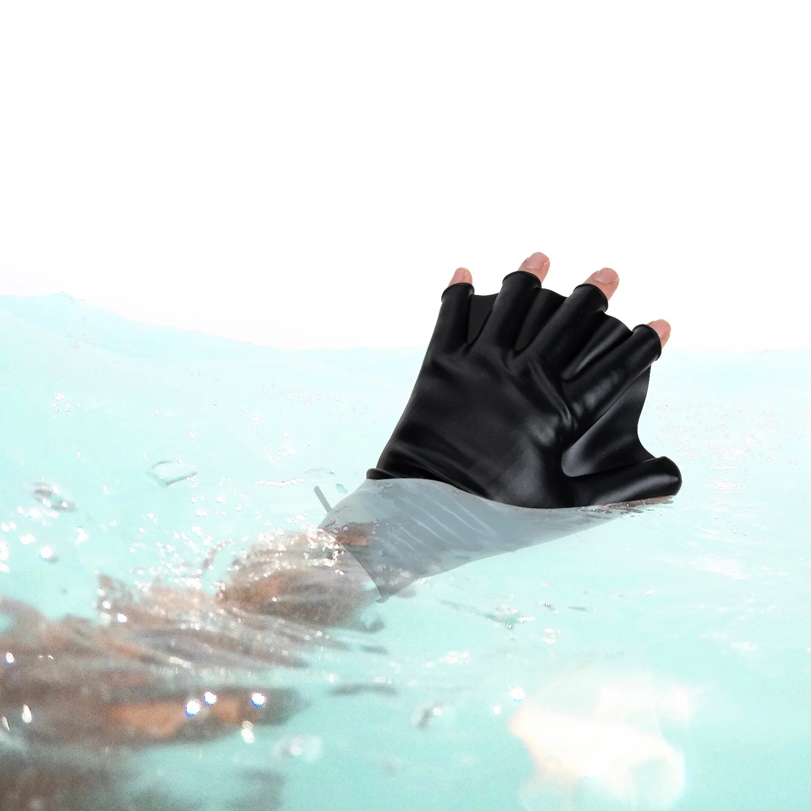 

1Pair Adjustable Silicone Swimming Paddles Swim Gloves for Pool Fitness Water Sports Dive Auxiliary Gloves Swim Paddles