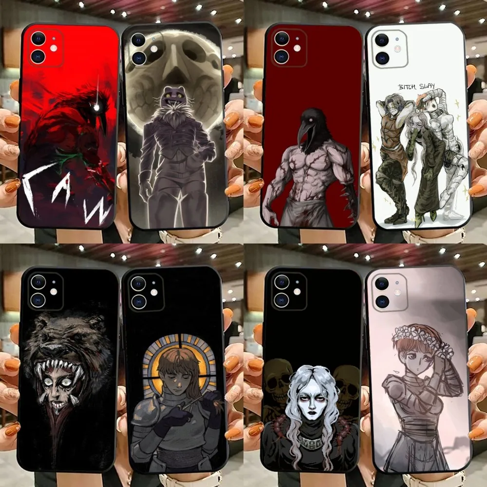 F-страх и H-голод игровой чехол для телефона iPhone 15,14,13,12,11,Plus,Pro Max,XS,X,XR,SE,Mini,8,7 мягкий силиконовый черный чехол