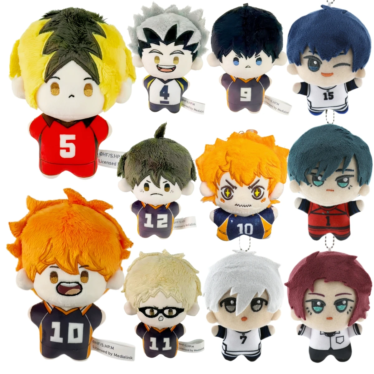 Colgante de peluche Haikyuu de 10 CM, muñecos Hinata Shoyo, Tobio Kageyama, Tadashi Yamaguchi, monedero, colgante de llavero de la prisión azul, regalo