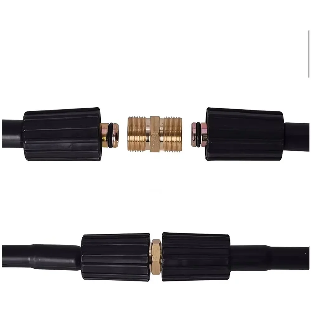 Brass Pressure Washer Hose Converter: M22-15mm Male to M22-14mm Male Thread Adapter for High Pressure Systems
