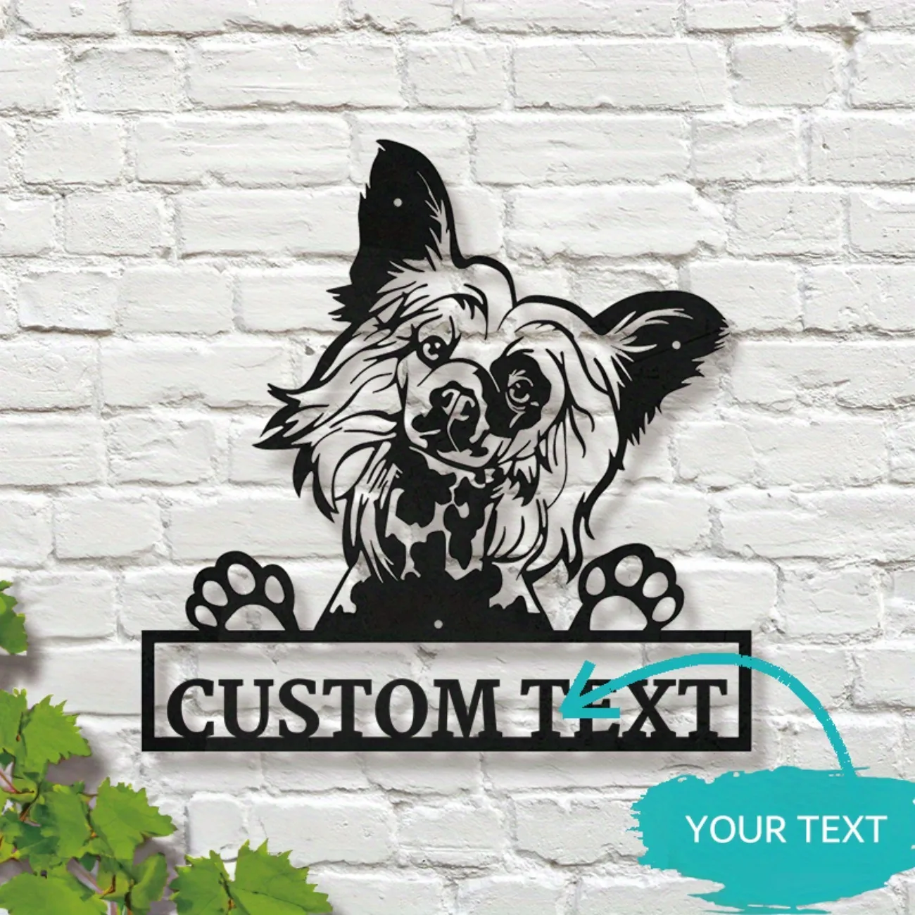 Benutzerdefinierte Metallwandkunst mit chinesischem Wappenhund – exquisite personalisierte Dekoration, mühelos einfach aufzuhängen.