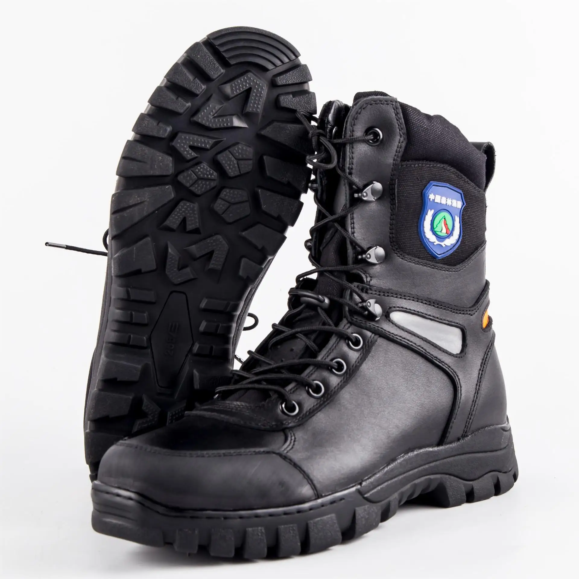 Anti Smashing Puncture Cowhide Material Forest Protection Combat Boots Emergency Rescue Outdoor Hunting Protective Labor Shoes