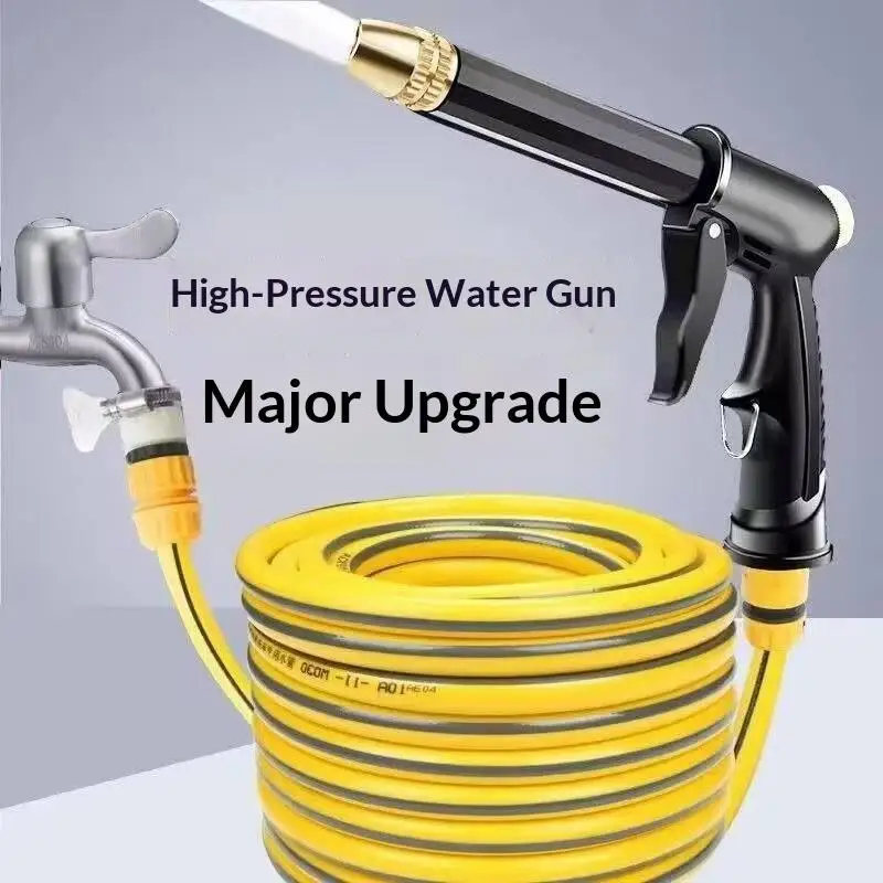 High Pressure Water Hose Nozzle Ergonomic Grip Booster Design 3 Spray Modes for Patio Cleaning Pet Shower Car Wash 1 Set