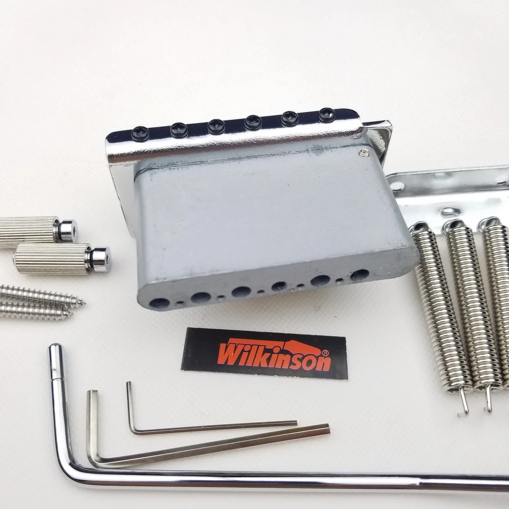 Wilkinson 2 post point chrom srebrny podwójny huśtawka gitara elektryczna Tremolo System most dla strat i suhr gitara WOV06
