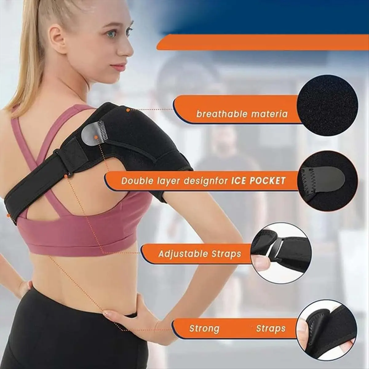 ABME New Compression Shoulder Brace, Shoulder Support for Men and Women,Shoulder Support Bandage for Shoulder