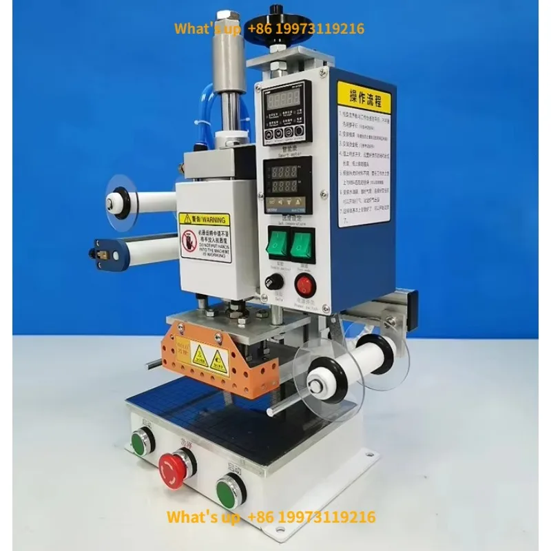 2026 Hot Embossing Machine for PC Card Book Leather Paper Wood Cus tom Logo Branding Pneumatic Multifunctional Stamping