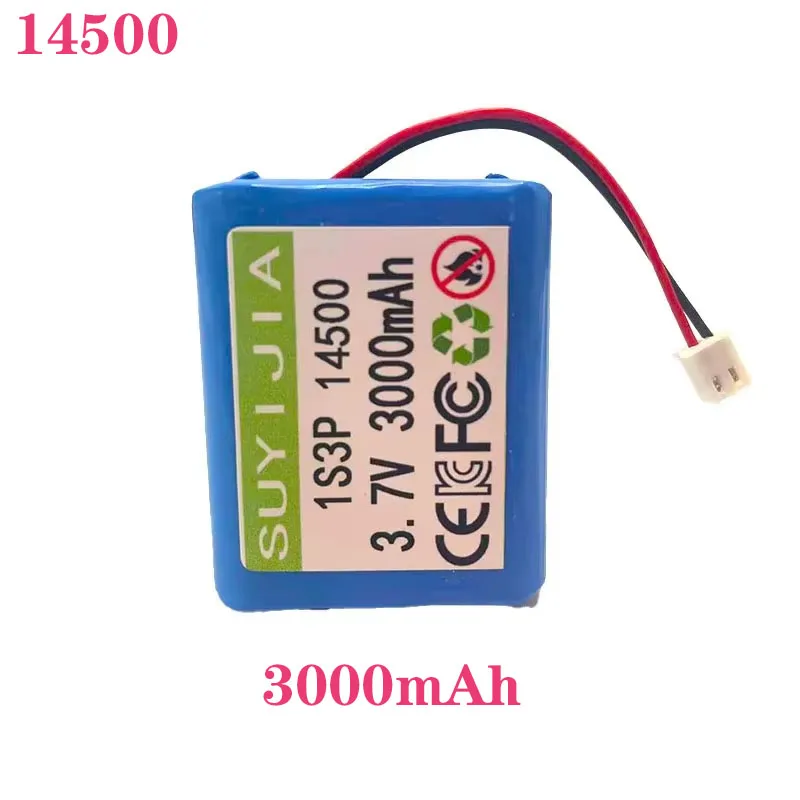 

14500 3000mAh 3.7V 1S3P BMS Lithium-ion Battery for Beauty Equipment Toy Remote Control Car Singing Machine Radio Small Speaker